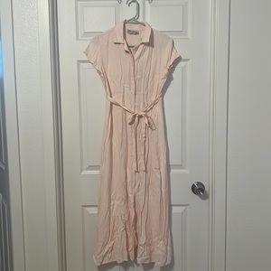 Vintage style button down dress/light pink/size 2